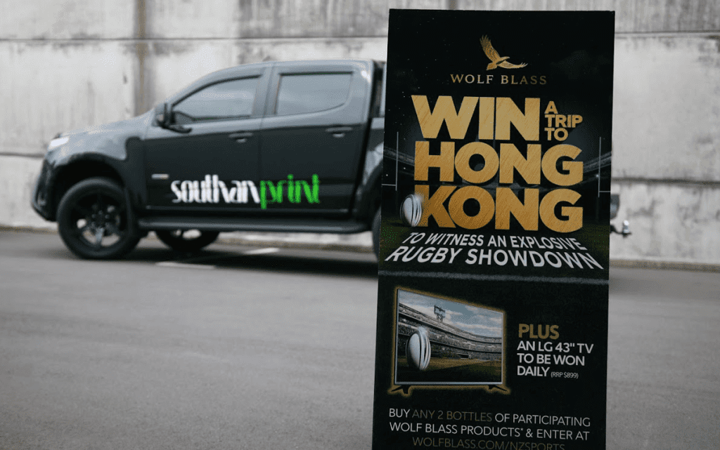 Vehicle signage on a van