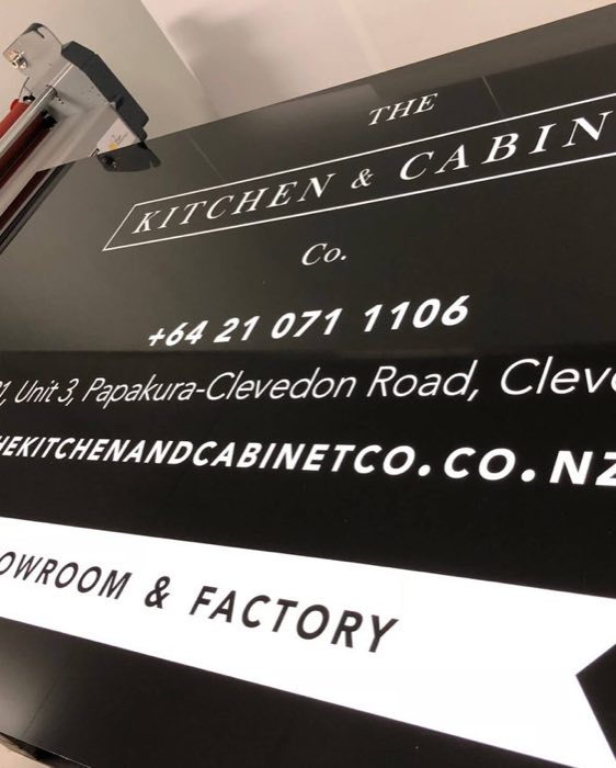 The Kitchen and Cabinet Co. window signage